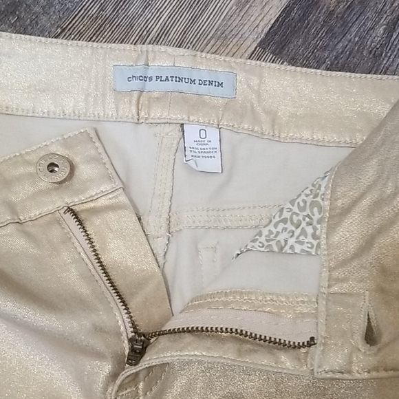 Chico's Shimmery Jeans - Picture 3 of 9
